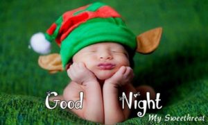 Beautiful cute baby wishing good night