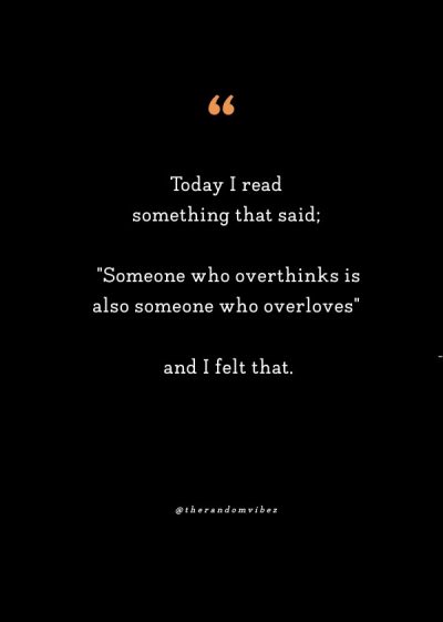 Overthinking Love Quotes
