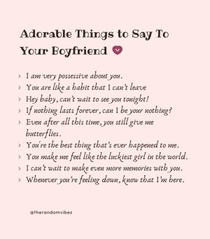 romantic cute sweet things to say your boyfriend images