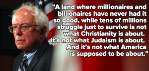 Bernie Sanders Quotes about Billionares and Poverty Images