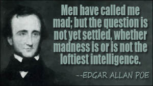 edgar allan poe quotes on madness images