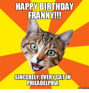 Best happy birthday cat memes