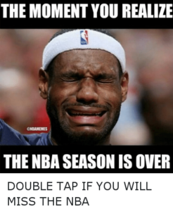 Funny NBA season Meme