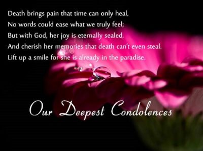 Deep Condolences Pics
