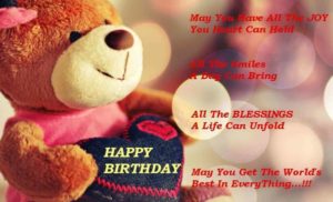 Happy Birthday Images with Teddy Bear