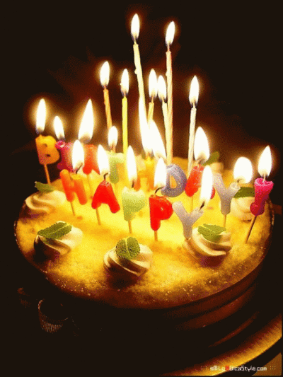 Happy Birthday animated cake
