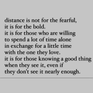 Trust in long distance relationship quotes