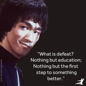 Bruce Lee Picture Quotes about Defeat