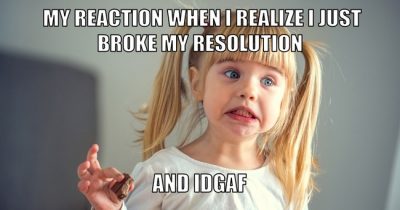 Candy New Year's Resolution Meme