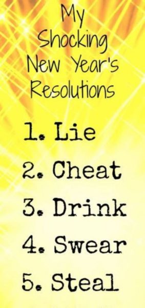 Funny New Year's Resolution Sayings