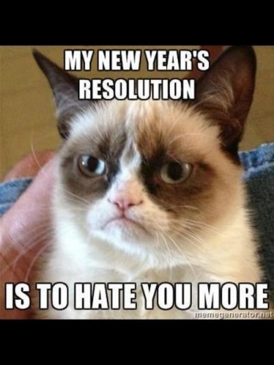 Grumpy Cat New Year's Resolution