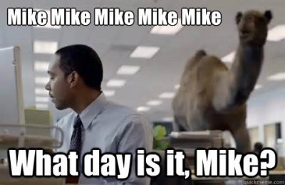 Hump day meme mike