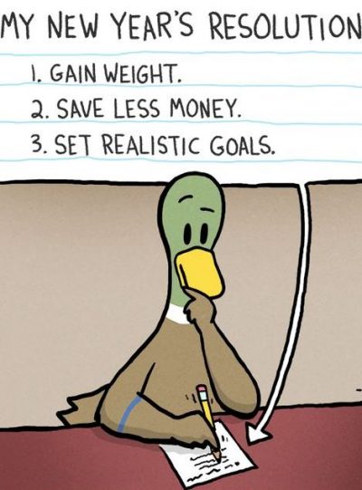 Realistic Funny New Year's Resolution
