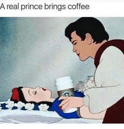 Snow White Good Morning Coffee Meme