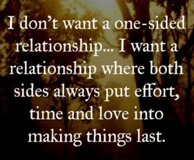 One Sided Relationship Effort Quote