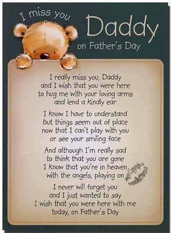 Cute I Miss You on Father's Day Pictures