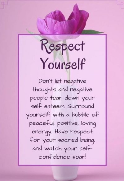 Respecting Yourself