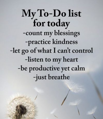 Daily Do List For Self