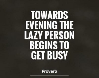 Proverbs Lazy Person