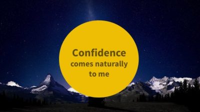 Confidence Comes Naturally With Success