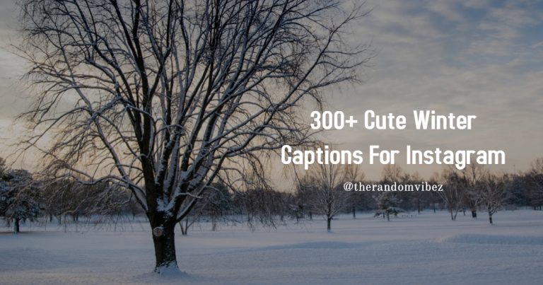 Winter Captions for Instagram