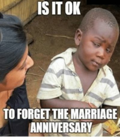 Wedding Anniversary Meme