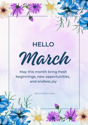Hello March Spring Photos