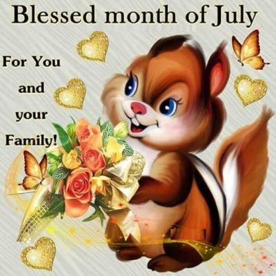 Welcome July Cartoon Image