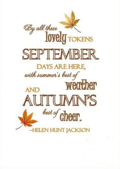 Welcome September Autumn