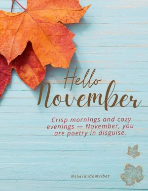 Goodbye October Hello November