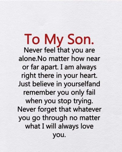 Love Message For Son From Father