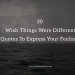30 I Wish Things Were Different