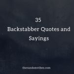 35 Backstabber Quotes and Sayings