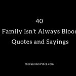 40 Family Isn't Always Blood Quotes and Sayings