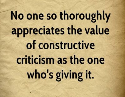 Picture Quotes About Constructive Criticism