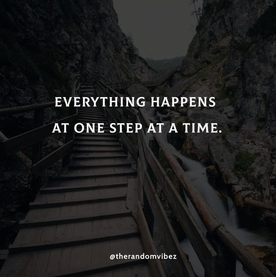 One step at a time