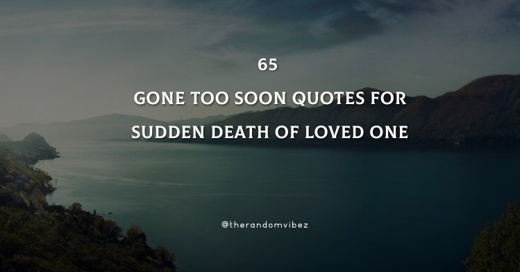 65 Gone Too Soon Quotes For Sudden Death Of Loved One