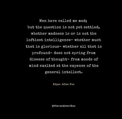 Edgar Allan Poe Insanity Quote