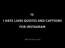 75 I Hate Liars Quotes And Captions For Instagram
