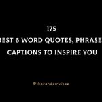 175 Best 6 Word Quotes, Phrases, Captions To Inspire You