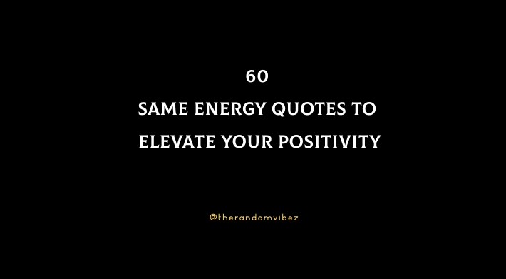 60 Same Energy Quotes To Elevate Your Positivity