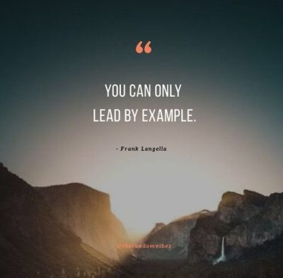 Lead By Example Quotes