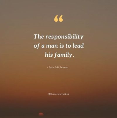 responsibility of a man in the family