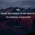 120 What You Mean To Me Quotes To Express Your Love