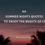 60 Summer Nights Quotes To Enjoy The Beauty Of It