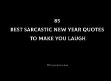 85 Best Sarcastic New Year Quotes To Make You Laugh