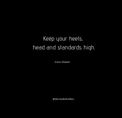 quotes about high heels and high standards