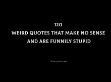 120 Weird Quotes That Make No Sense And Are Funnily Stupid
