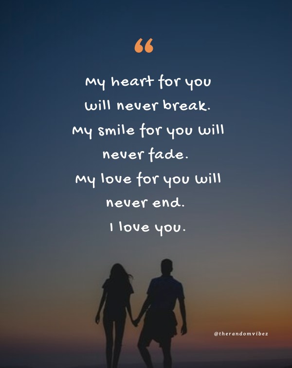 my love for you will never end quotes