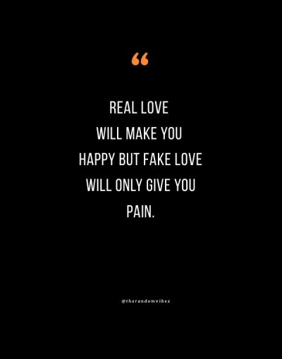 fake love and real love quotes